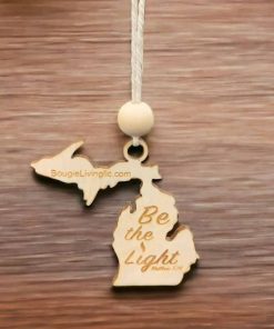 Michigan Wood Car Freshener Be the Light